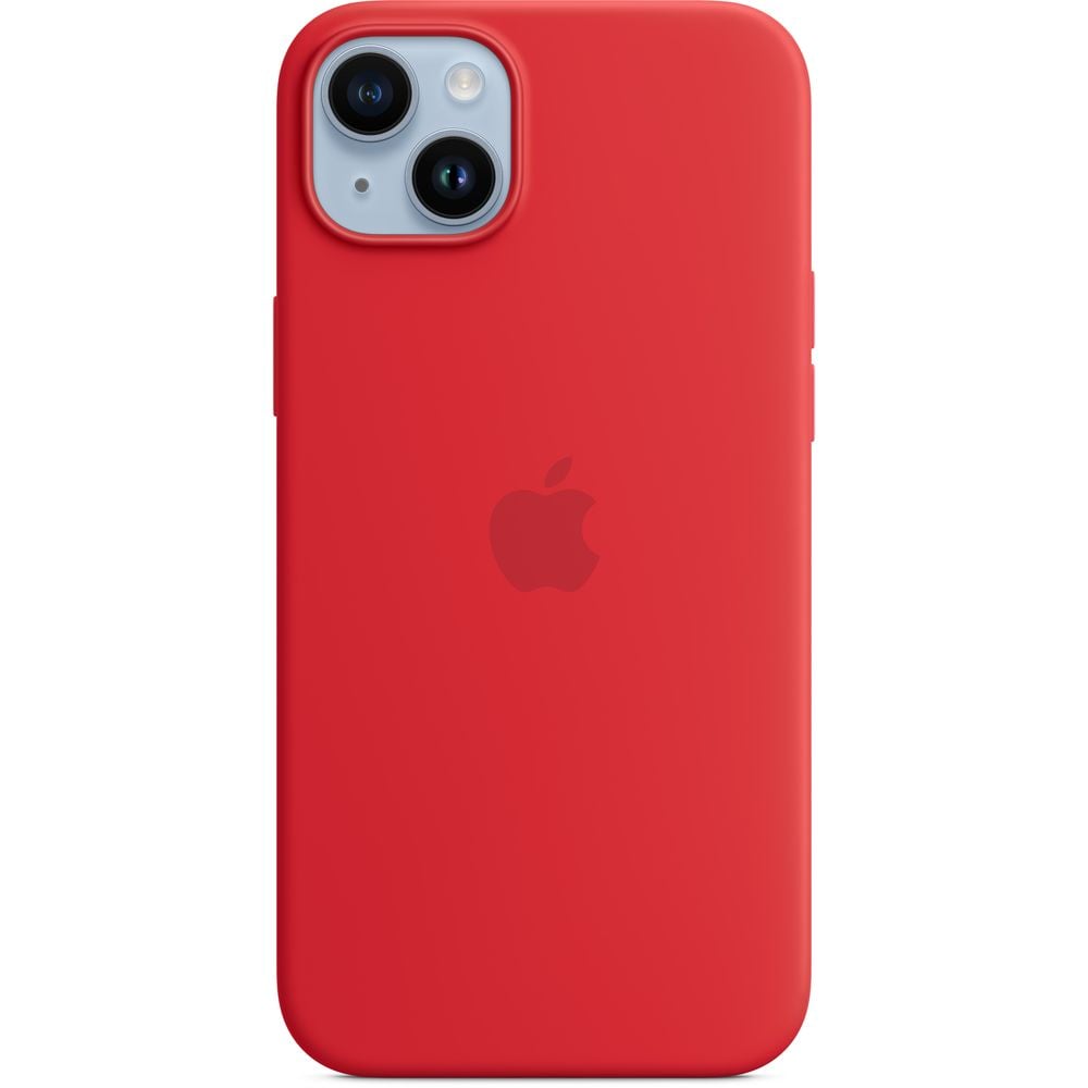 أبل غطاء سيليكون (منتج) أحمر مع ماج سيف أيفون 14 برو ماكس