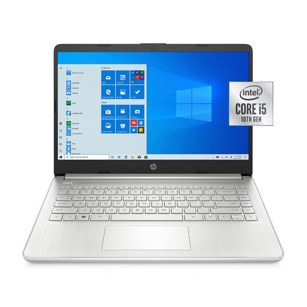 HP (2019) Laptop - 10th Gen / Intel Core i5-1035G1 / 14inch HD / 256GB SSD / 8GB RAM / Windows 10 Home / Silver - [14-DQ1059WM]