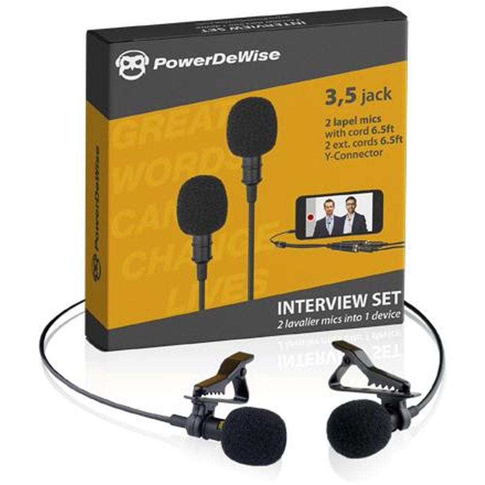 PowerDeWise Microphone Sans Fil Type C - Pour Enregistrement, Streaming, Appels - 12
