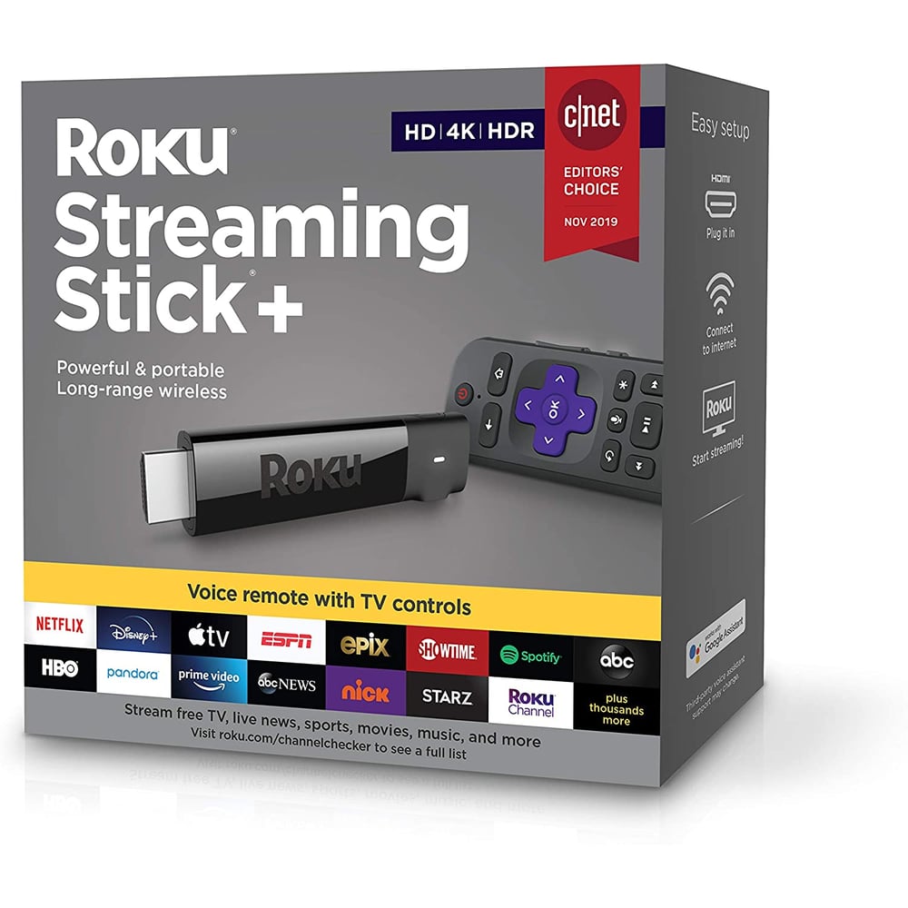Roku Stick Plus Streaming Media Player - Black