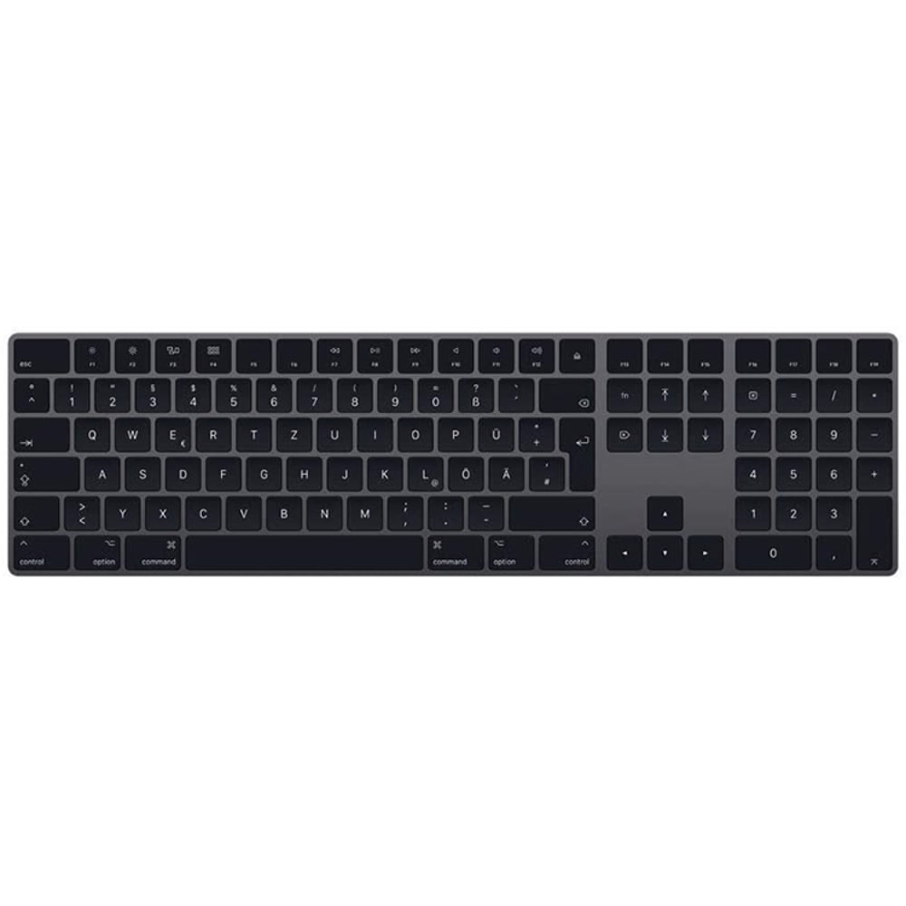 لوحة مفاتيح أبل ماجيك مع لوحة مفاتيح رقمية (لاسلكية قابلة لإعادة الشحن) (إنجليزي أمريكي) - رمادي