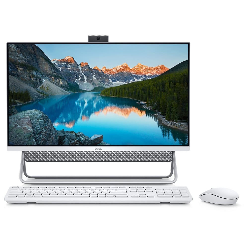 Dell Inspiron 5400-INS-6000-SLV All-in-One Desktop - Core i7 2.8GHz 16GB 1TB+256GB 2GB Win10 23.8inch FHD Silver English/Arabic Keyboard