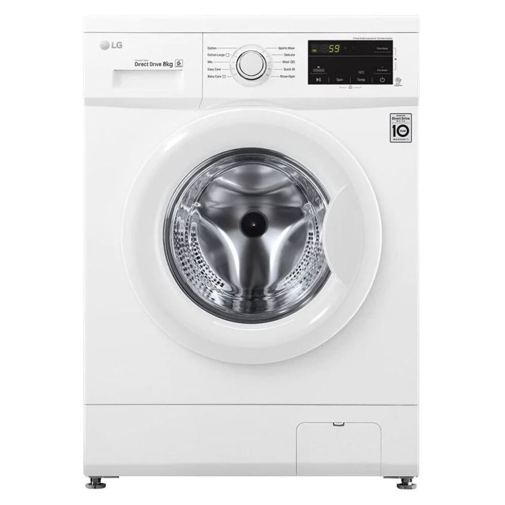 LG Front Load Washing Machine 8Kg Washer 6 Motion Direct Drive Smart Diagnosis FH2J3TDNP0