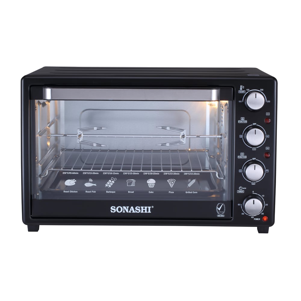 Sonashi 45Ltr Electric Oven ,Rotisserie & Convection Function, 1800W STO-735N