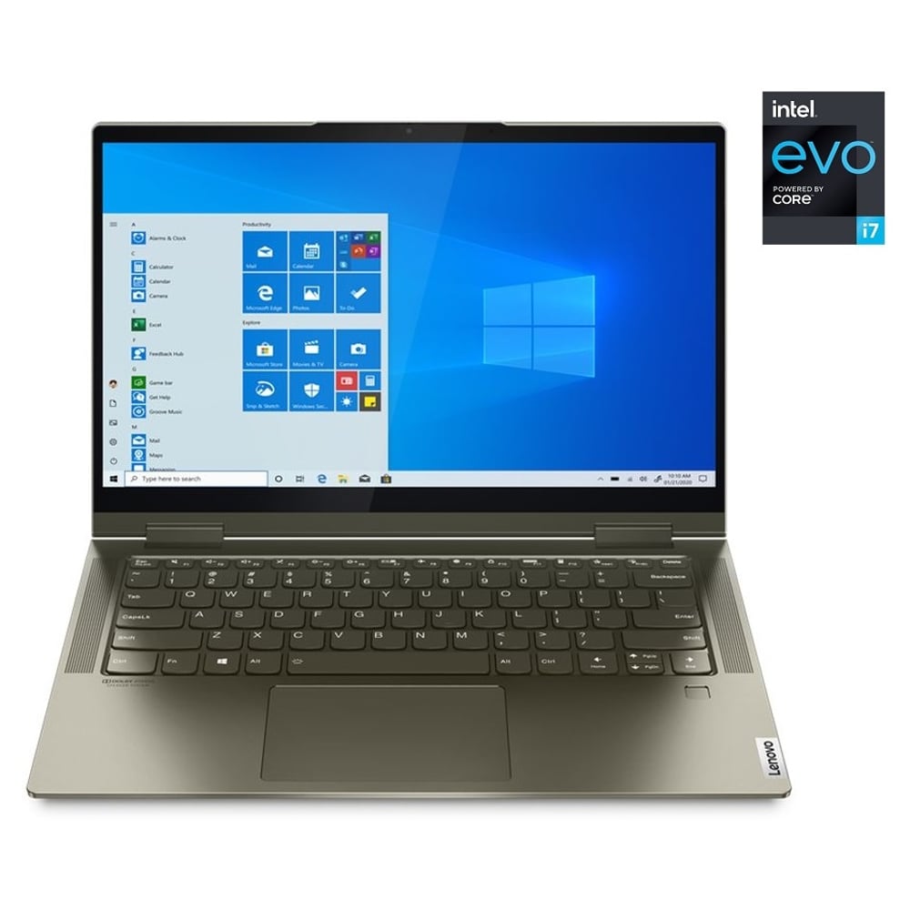 Lenovo Yoga 7 Laptop - 11th Gen Core i7 2.8GHz 16GB 1TB Shared Win10 14inch FHD Slate Grey English/Arabic Keyboard 14ITL5 (2021) Middle East Version