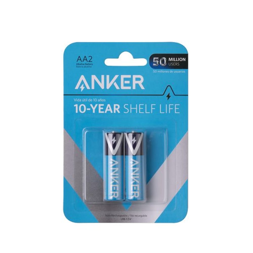 Anker Alkaline AA Batteries Pack of 2pcs Blue