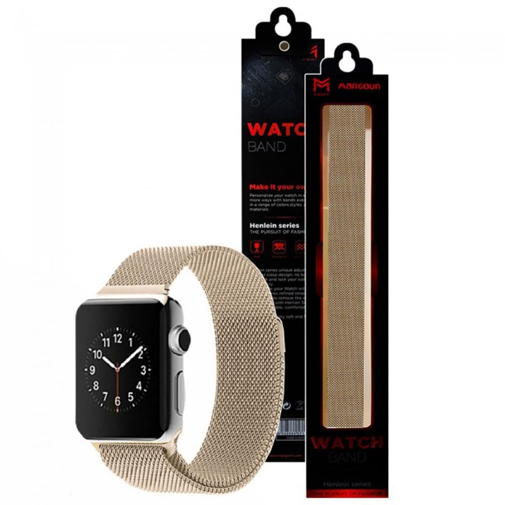 Apple Watch Series 6/SE/5/4/3/2/1  باند استبدال ميلانو  38/40  مم  -  ذهبي