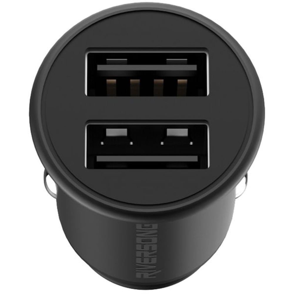 Riversong Super Mini Car Charger With Lightining Cable 1m Black