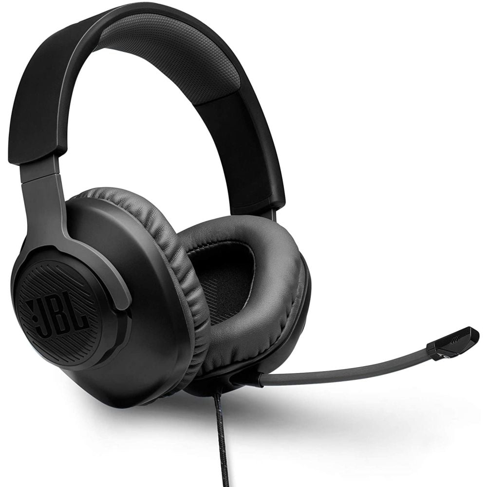 JBL QUANTUM100 Wired Over Ear Headphones Black