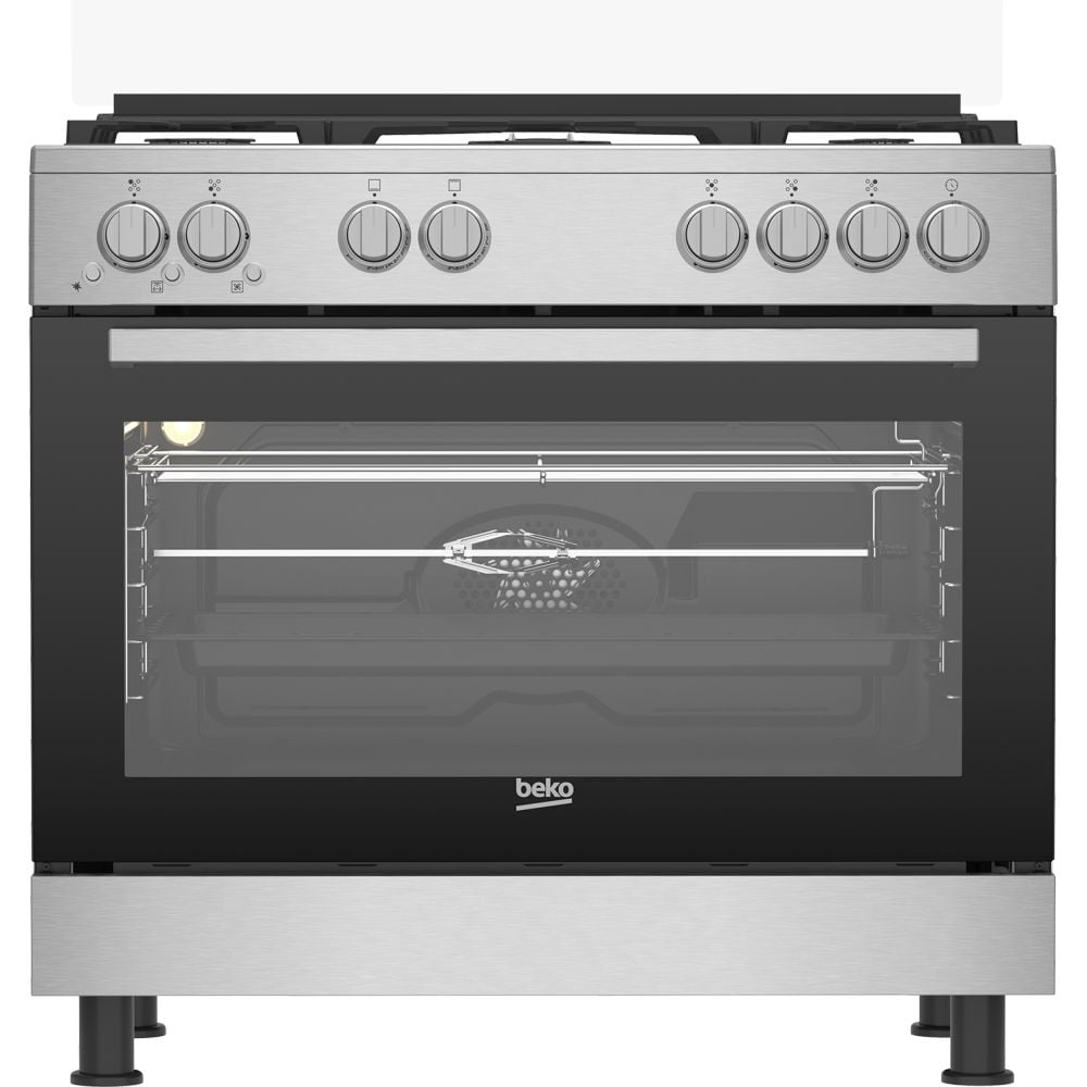 Beko Free Standing Gas Cooker GGR15125FXNS