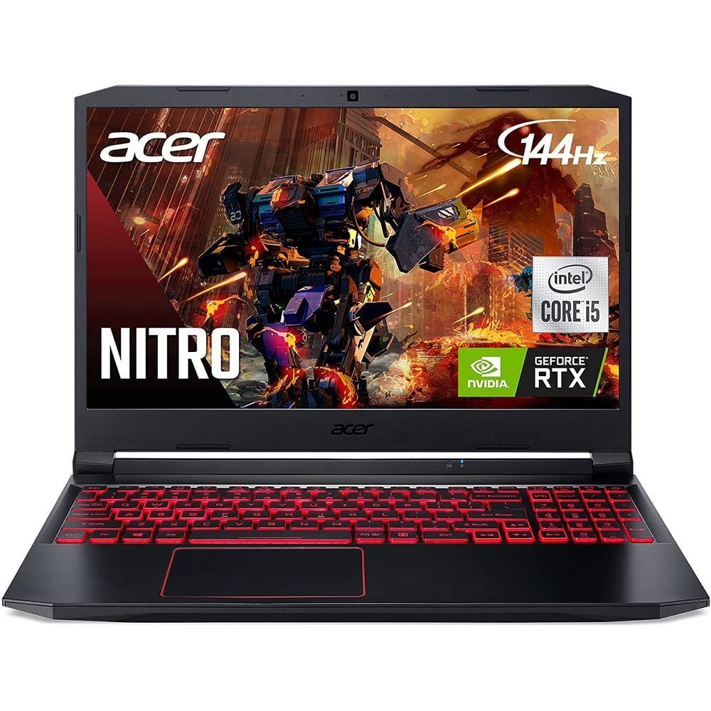 Acer Nitro 5 (2020) Gaming Laptop - 10th Gen / Intel Core i5-10300H / 15.6inch FHD / 8GB RAM / 512GB SSD / NVIDIA GeForce RTX 3050 Graphics / Windows 10 / Obsidian Black - [AN515-55-53E5]