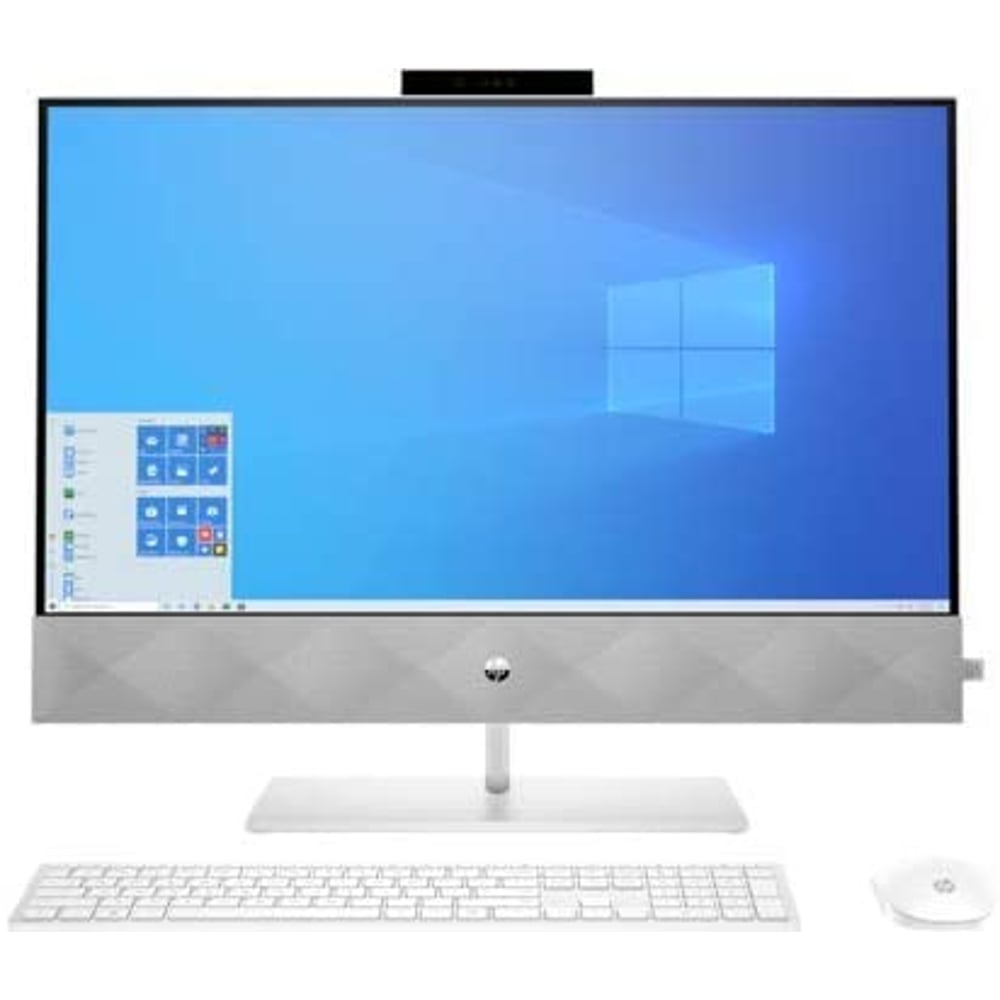 HP Pavilion (2021) All-in-One Desktop - 11th Gen / Intel Core i7-11700T / 27inch FHD Touch / 512GB SSD / 16GB RAM / 4GB NVIDIA GeForce MX350 Graphics / Windows 10 Home / White - [27-d1002ne]