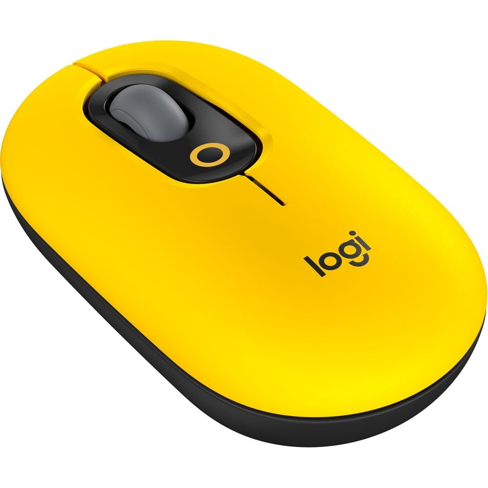 Logitech Wireless Pop Mouse with Customizable Emoji Blast Yellow