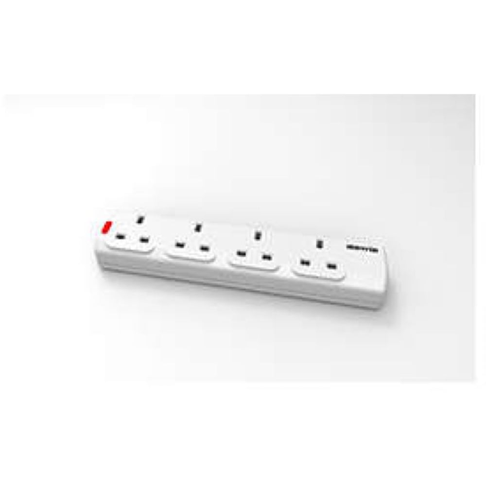Philips SPN2546WA/56 4-Way Switch UK Plug Extension Socket