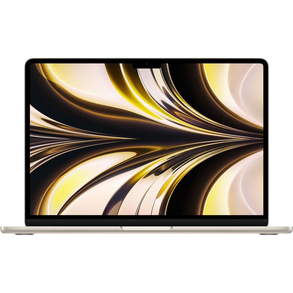 Apple MacBook Air 13.6-inch (2022) - Apple M2 Chip / 8GB RAM / 256GB SSD / 8-core GPU / macOS Monterey / English Keyboard / Starlight / Middle East Version - [MLY13ZS/A]