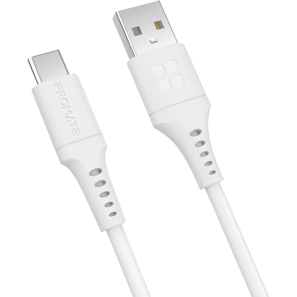 Promate USB A to USB C Cable 1.2m White