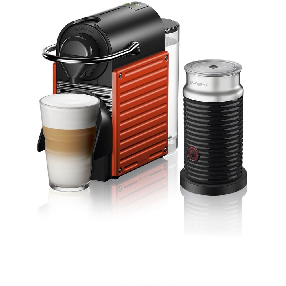 Nespresso C61 Pixie Electric Coffee Machine C61-BU-RE + Aeroccino Black