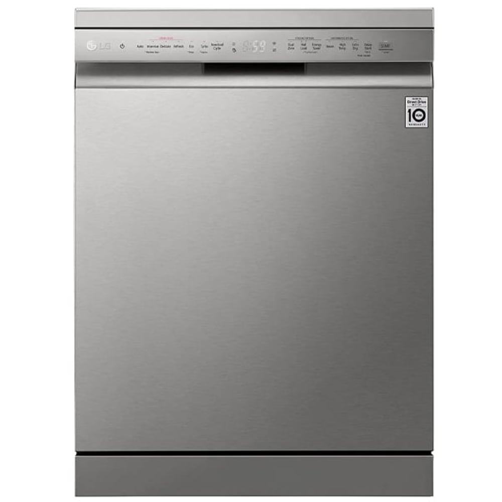 LG QuadWash Steam Dishwasher, 14 Place Settings, EasyRack Plus, Inverter Direct Drive, ThinQ