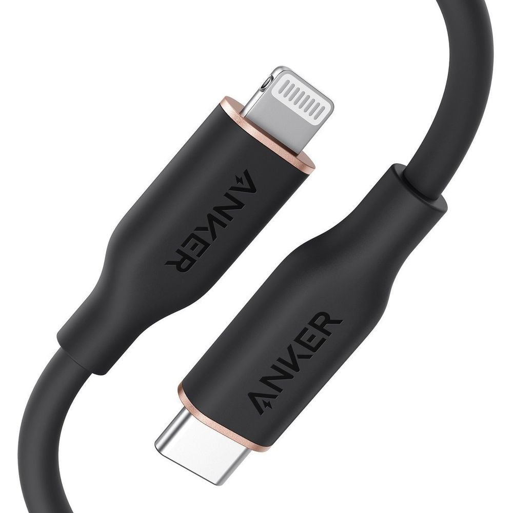 Anker Powerline Iii Flow Usb-c To Lightning Cable (6ft/1.8m) - Black (a8663h11)