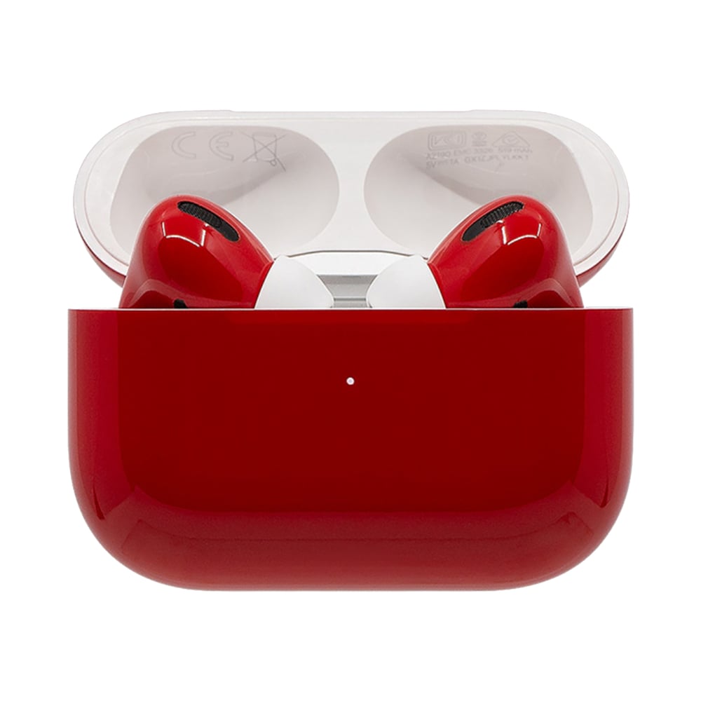 Caviar Customized Airpods Pro, Automotive Grade Scratch Resistant Paint, Durable, Adaptive Eq, Inward Facing Microphone Ferrari Red Glossy