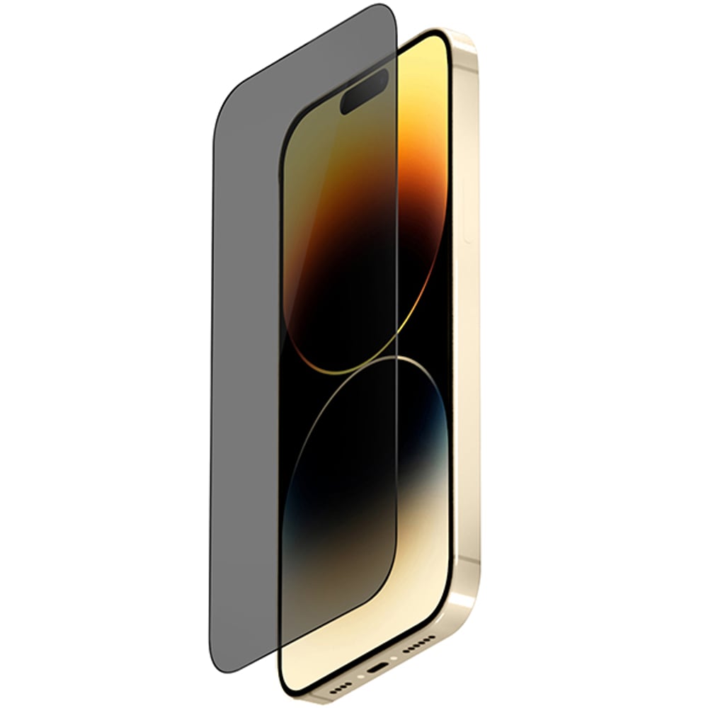 Pokolan 2 Pack Privacy Screen Protector For IPhone 14 Pro, Purple Anti Spy Tempered Glass, 9H Hardness, Case Friendly, Anti Scratch, No Bubbles