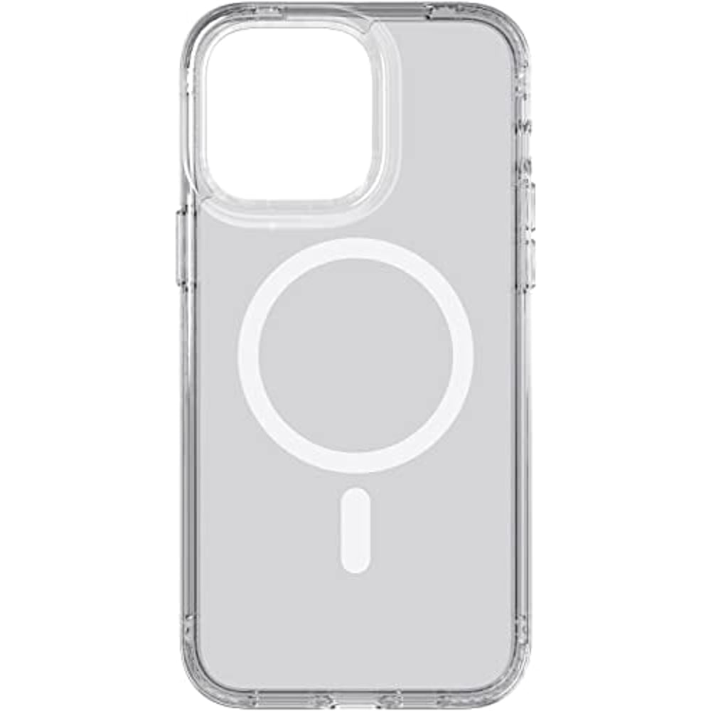 Tech21 Evo Clear designed for iPhone 14 Pro Max case cover compatible with MagSafe with 12 feet drop protection - Crystal Clear