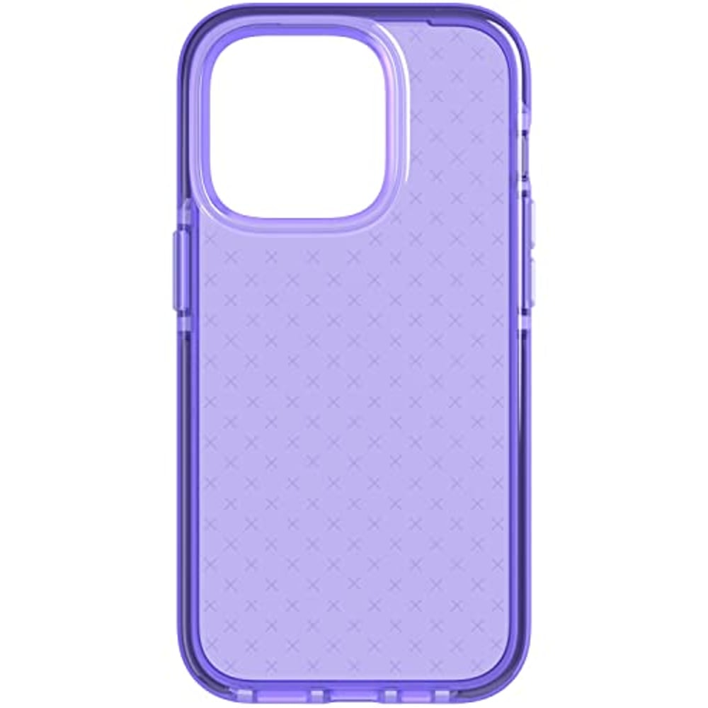Tech21 Evo Check designed for iPhone 14 PRO case cover with 16 feet drop protection - Wondrous Purple