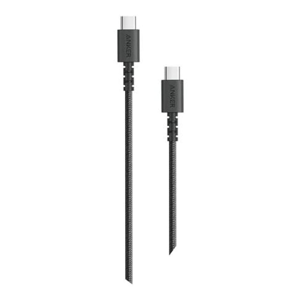 كابل أنكر باورلاين select+ USB-C إلى USB-C 2.0 بقوة 100 واط (6 قدم / 1.8 متر) - أسود (a8032h11)