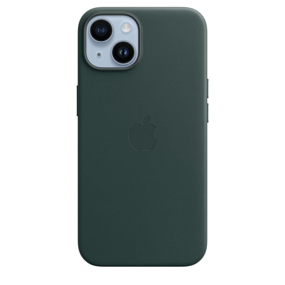 Apple Iphone 14 Leather Case Mpp53Z Forest Green With Magsafe