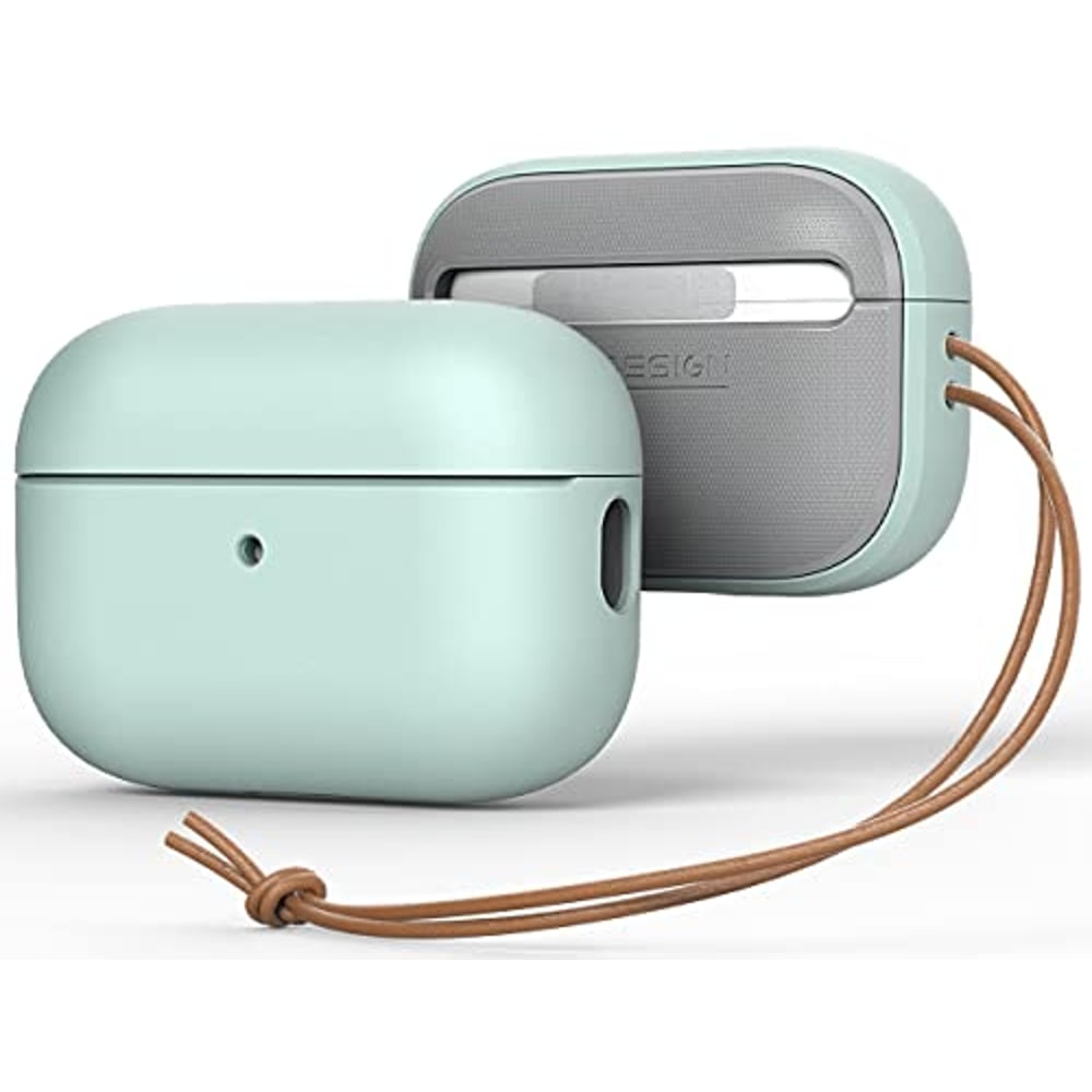 VRS Design Modern for Airpods Pro 2nd Generation case (2022) Airpods Pro 2 case cover with Leather Strap - Marine Green