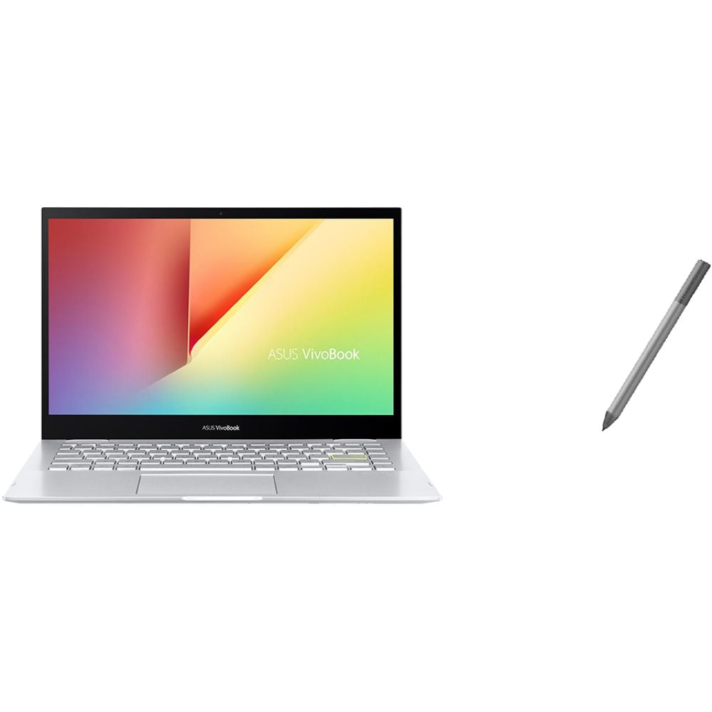 ASUS VivoBook Flip 14 (2020) Laptop - 11th Gen / Intel Core i7-1165G7 / 14inch FHD / 6GB RAM / 1TB SSD / Shared Intel Iris Xe Graphics / Windows 11 Home / English & Arabic Keyboard / Silver / Middle East Version - [TP470EA-EC451W]