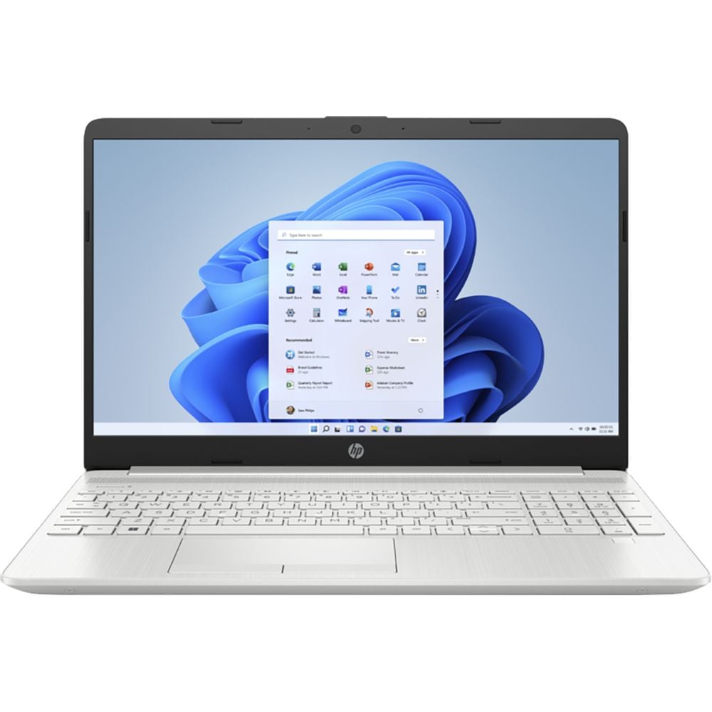 HP (2022) Laptop - 12th Gen / Intel Core i7-1255U / 15.6inch FHD / 1TB SSD / 16GB RAM / 2GB NVIDIA GeForce MX550 Graphics / Windows 11 Home / English & Arabic Keyboard / Silver / Middle East Version - [15-DW4043NE]