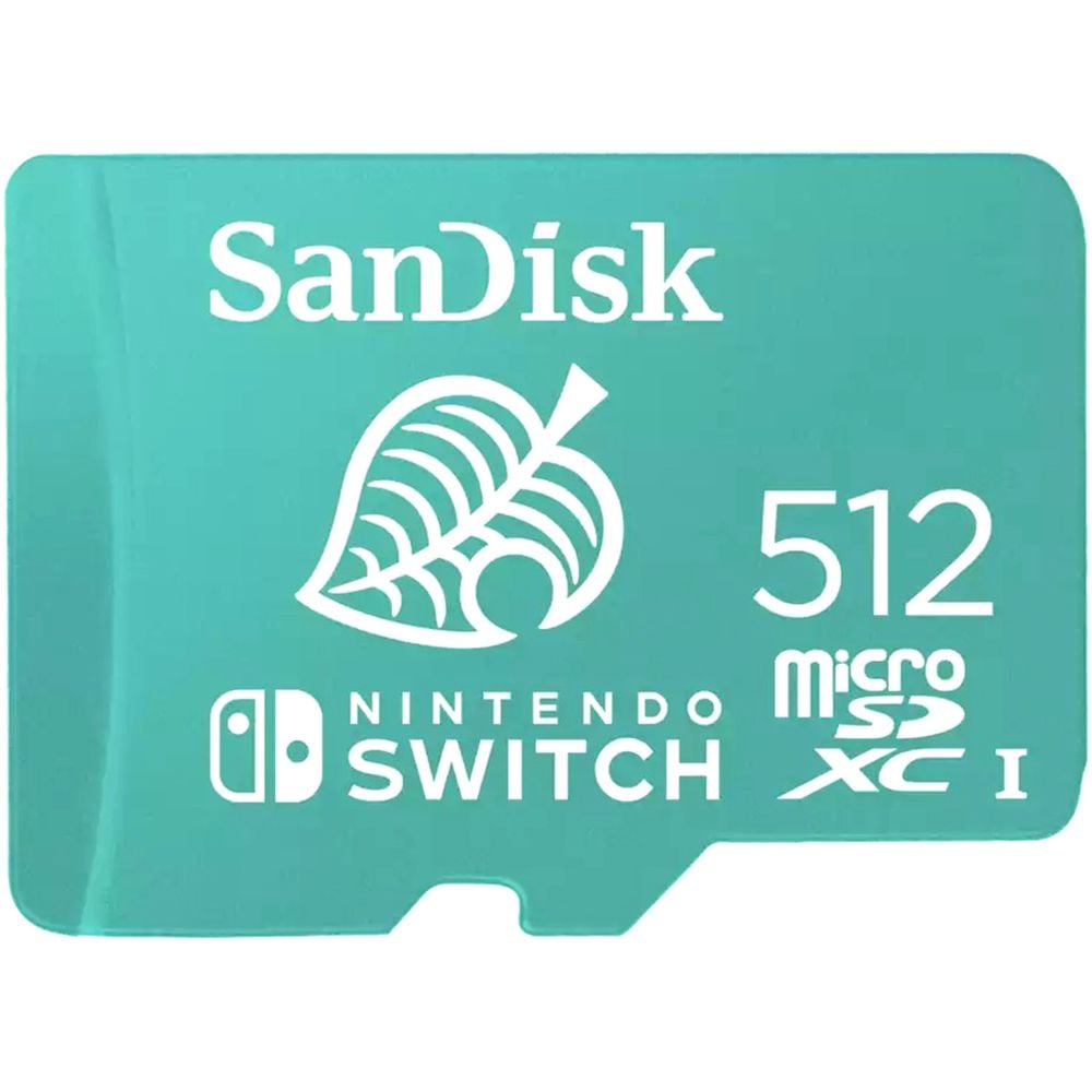 بطاقة ذاكرة Micro SDXC من سانديسك UHS-I نينتندو سويتش بسعة 512 جيجابايت - لون أزرق SDSQXAO-512G-GN3ZN