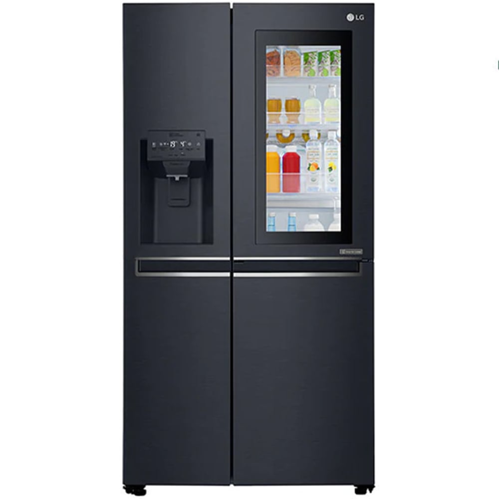 LG Side by Side Refrigerator, InstaView Door-in-Door, Matte Black, Hygiene FRESH+, ThinQ