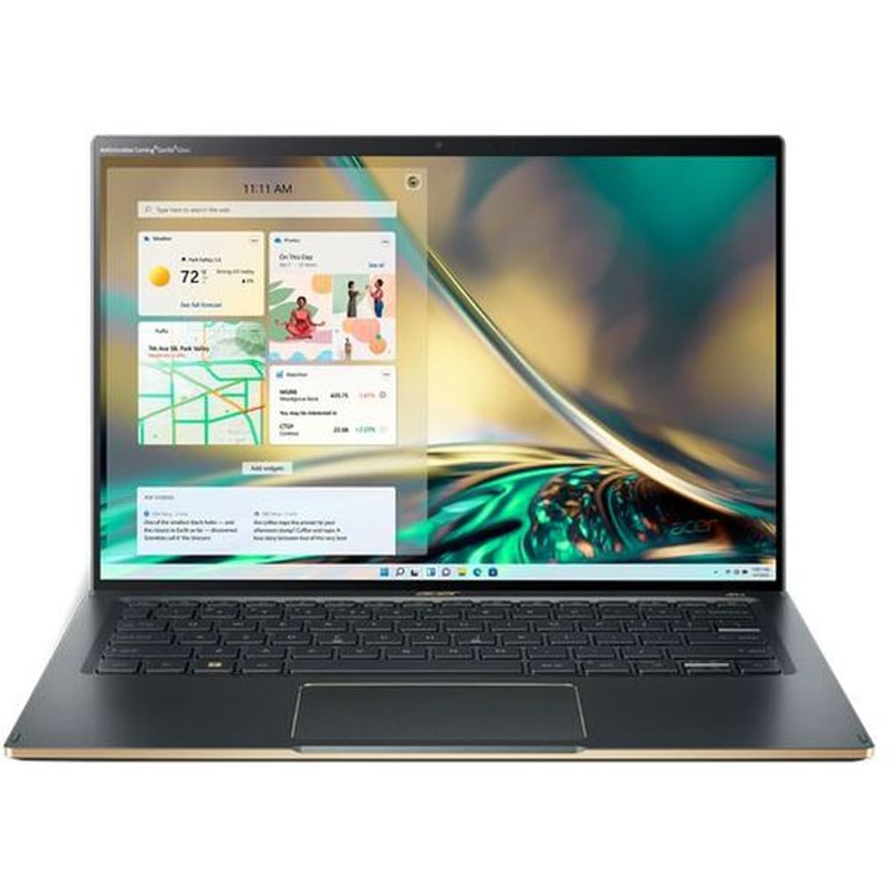 Acer Swift 5 (2022) Laptop - 12th Gen / Intel Core i7-1260P / 14inch WUXGA / 16GB RAM / 512GB SSD / Windows 11 Home / English & Arabic Keyboard / Mist Green / Middle East Version - [SF514-56T-70F0]