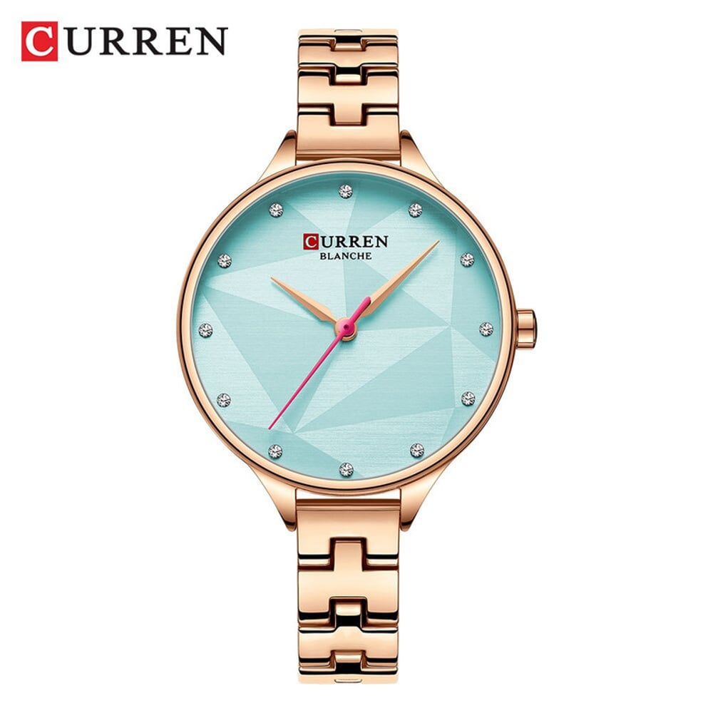 Curren CRN9047-RG/TURQO-Elegant and charming dial