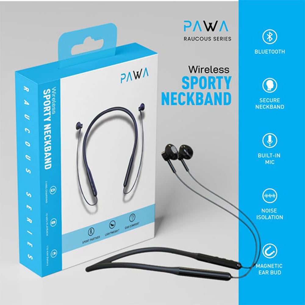 Pawa PW-RS11 Wireless In Ear Neckband Black
