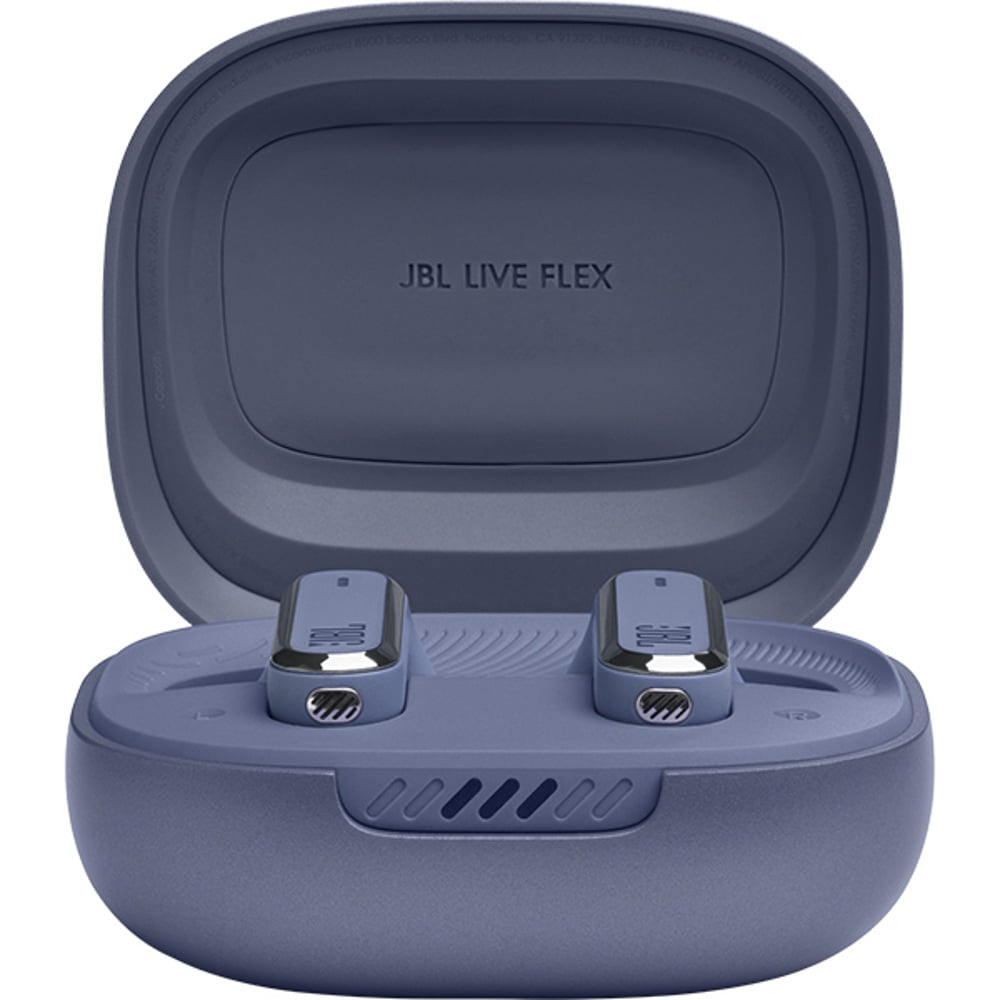 سماعة أذن لاسلكية بتقنية True Wireless موديل LIVEFLEXBLU من جيه بي إل، لون أزرق