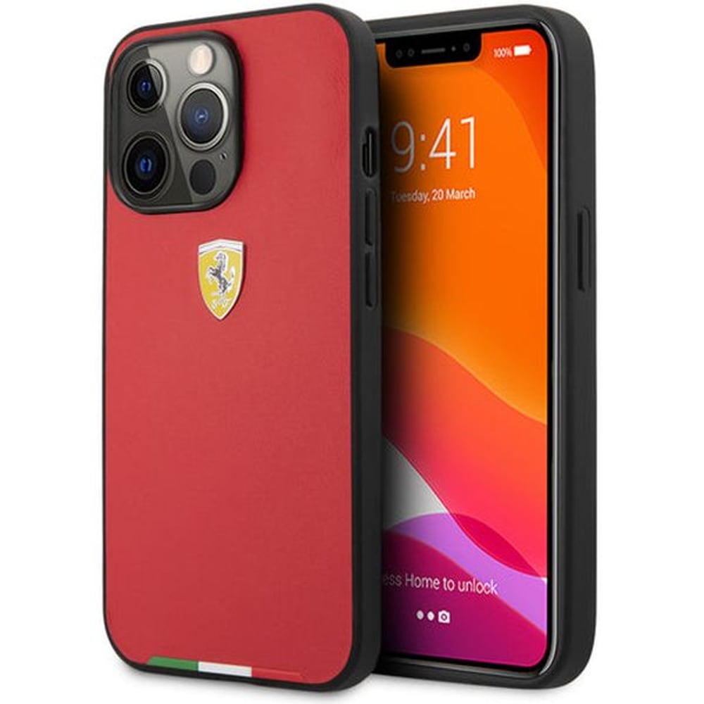 Ferrari PU Smooth Hard Case Red iPhone 13 Pro Max