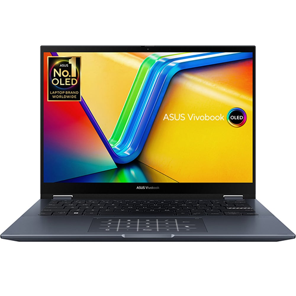 Asus Vivobook S 14 Flip OLED 2-in-1 Convertible (2023) Laptop - 13th Gen/Intel Core i7-13700H/14inch OLED/512GB SSD/16GB RAM/Shared Intel Iris Xe Graphics/Windows 11 Home/English & Arabic Keyboard/Quiet Blue/Middle East Version-[TP3402VA-OLEDI7G]