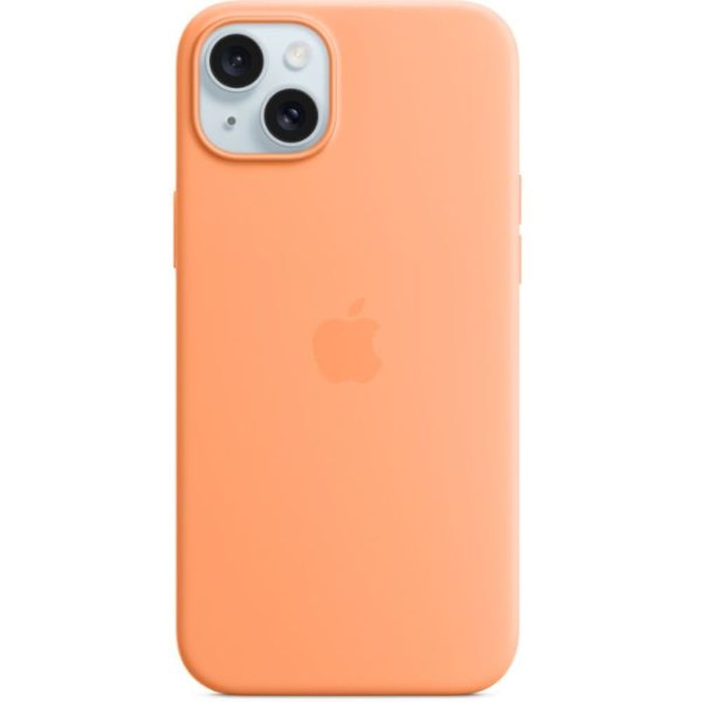 Apple Silicone Case With Magsafe Orange Sorbet iPhone 15 Plus