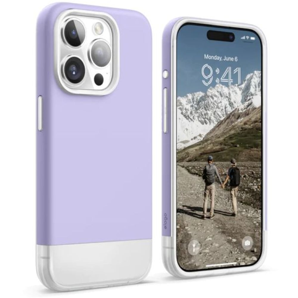 Elago Magnetic Glide Case Purple & Transparent iPhone 15 Pro 