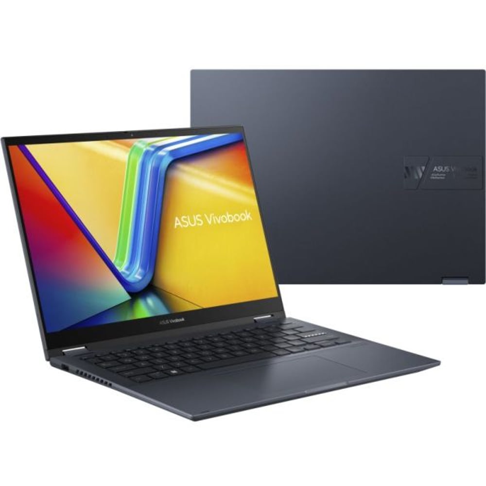 Asus Vivobook S 14 Flip 2-in-1 Convertible (2023) Laptop - AMD Ryzen 7-7730U / 14inch WUXGA / 1TB SSD / 16GB RAM / Shared AMD Radeon Graphics / Windows 11 Home / English & Arabic Keyboard / Quiet Blue / Middle East Version - [TN3402YA-LZ159W]