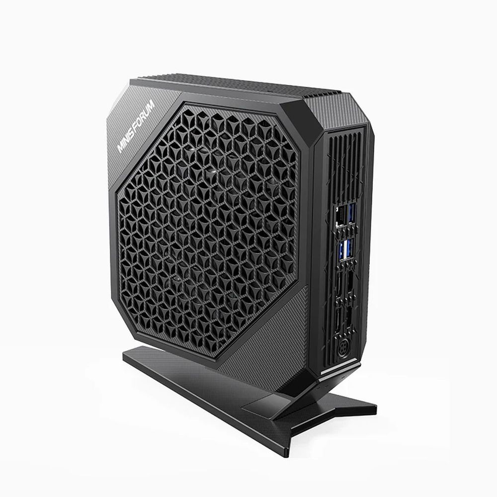 Minisforum Neptune Series Mini Desktop PC - AMD Ryzen 7-7735HS / 1TB SSD / 32GB RAM / 8GB AMD Radeon RX 6600M Graphics / Windows 11 / Black - [HX-77G]