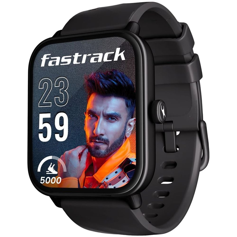 Titan 38100PP01K Fastrack Revoltt X Smartwatch Black