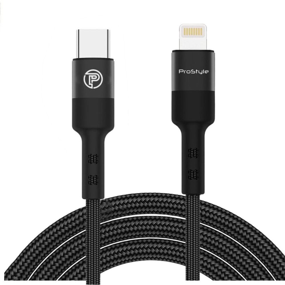 Pro Style Lightning To USB-C Cable 1.2m Black