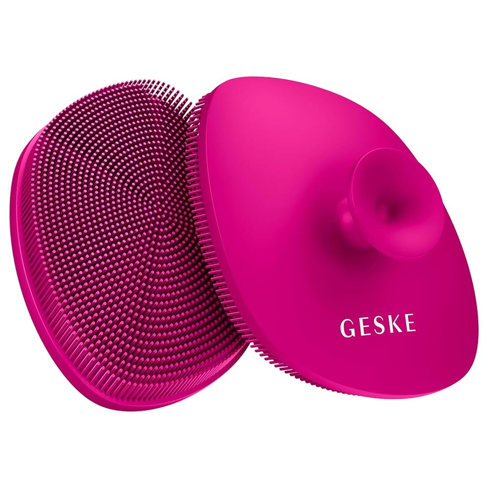 Geske 4-in-1 Facial Cleansing Brush With Handle Magenta