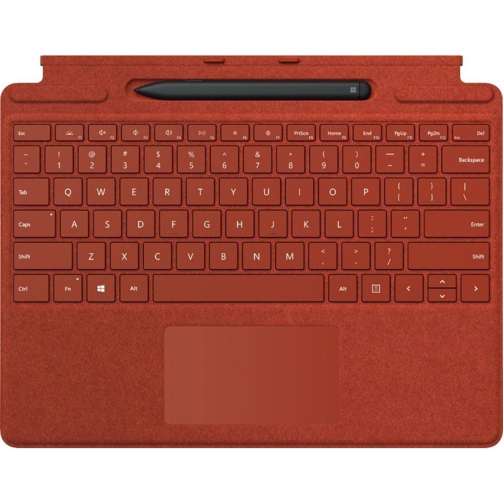 Microsoft Surface Pro X Signature Keyboard With Slim Pen Poppy Red