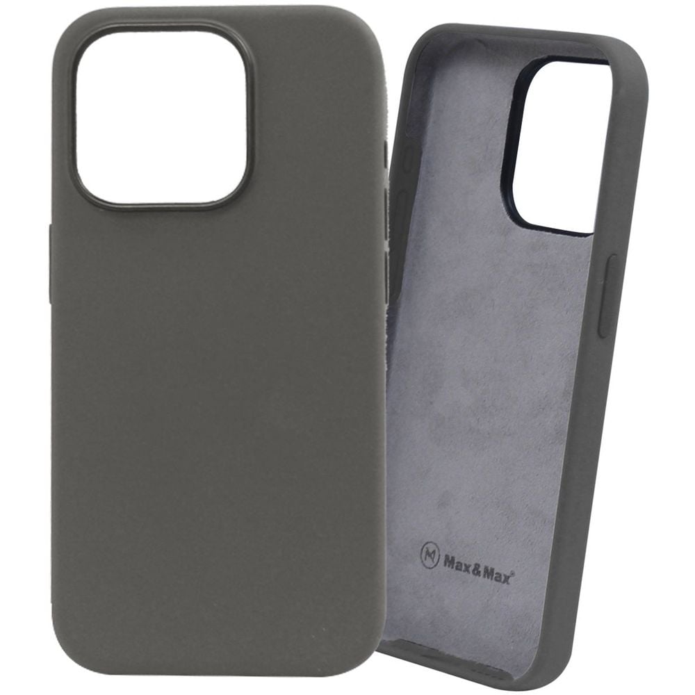 Max & Max MagSafe Silicon Case Grey iPhone 15 Pro Max