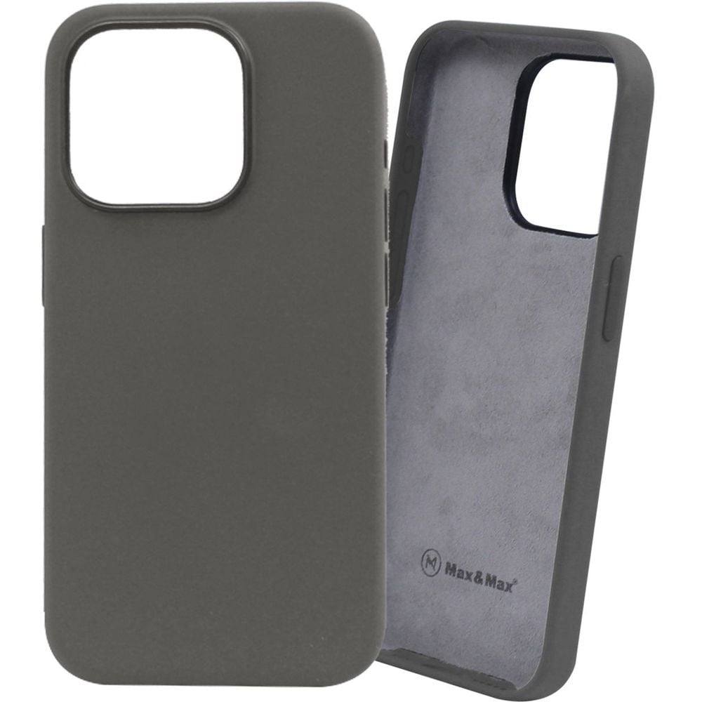 Max & Max MagSafe Silicon Case Grey For iPhone 15 Pro